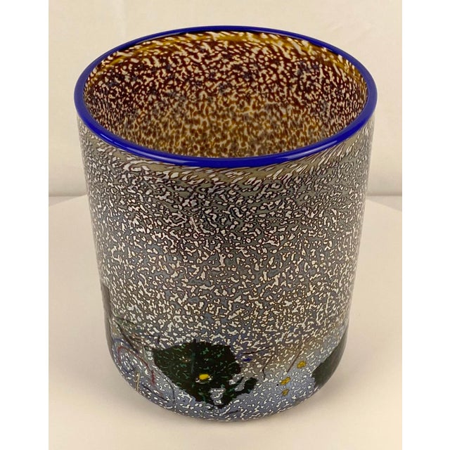 Mid-Century Modern Kosta Boda Glass Vase or Planter Signed Bertil Vallien For Sale - Image 3 of 6