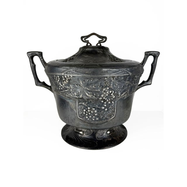 Antique Art Nouveau German Pewter Soup Tureen from B&G Imperial Zinn, 1900 For Sale - Image 18 of 18