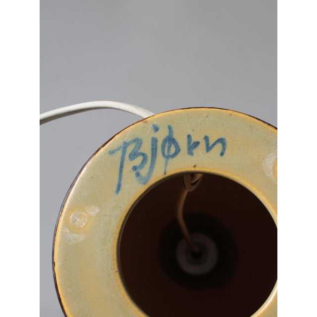 Textured Ceramic Table Lamp by Ole Bjørn Krüger, 1960s For Sale - Image 4 of 10