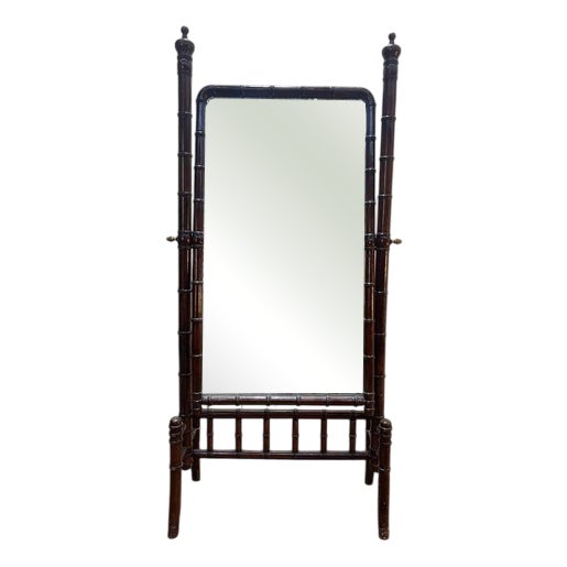Dark Bamboo Psyche Mirror For Sale