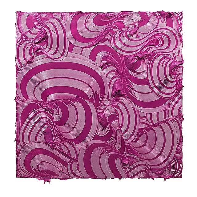 Furiosa II, Textured Contemporary Painting, Colorful, Magenta Strokes, Abstract, 2020 For Sale