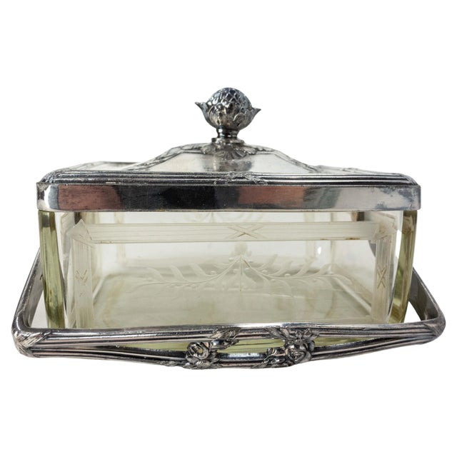 Napoleon III Glass and Metal Box, 1890s For Sale - Image 10 of 10