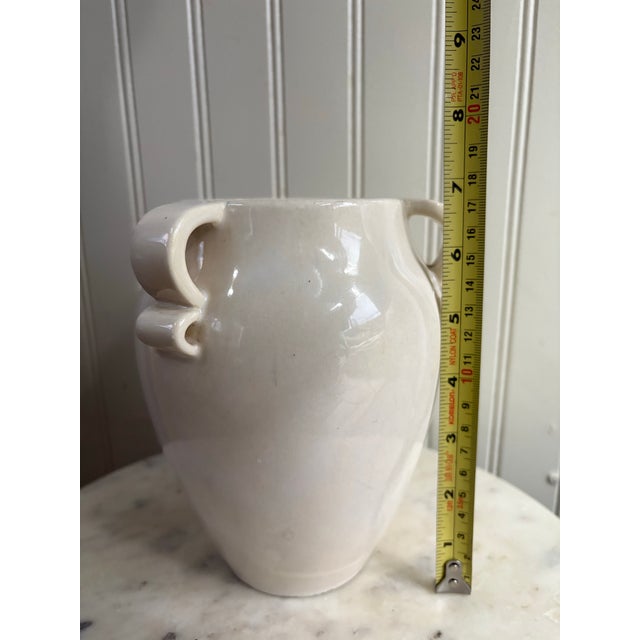 Vintage Fulper Pottery Vase #887 3 Ribbon Handles Circa 1930s Collectible VTG For Sale - Image 11 of 12