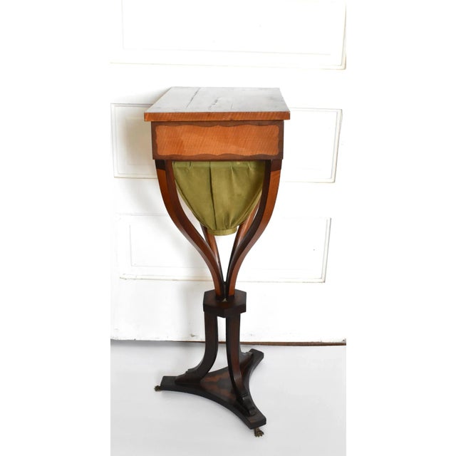 18th Century Antique Georgian Marquetry Inlay Work Table For Sale - Image 5 of 13