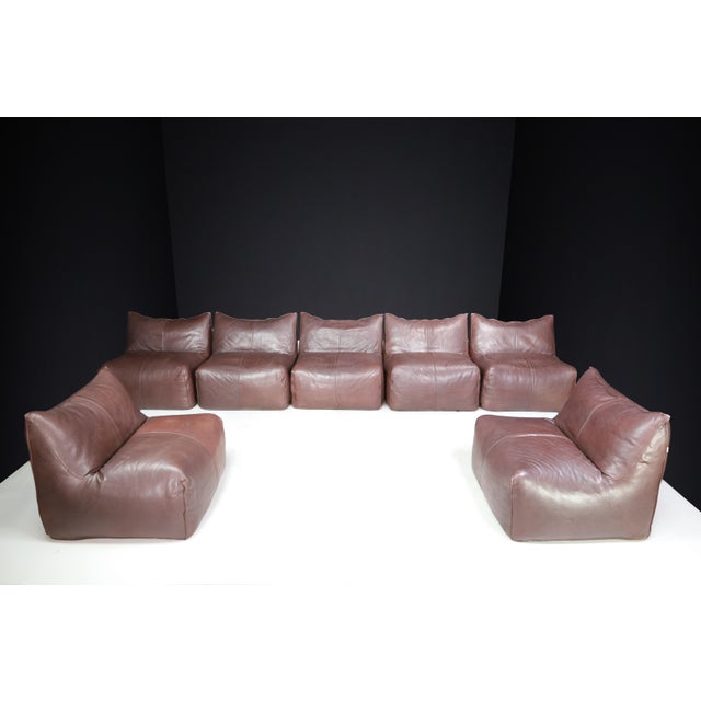 Bambole Chairs & Modular Sofa Set for B&b attributed to Mario Bellini, Italy 1970s, Set of 7 For Sale - Image 3 of 18