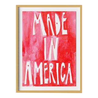 Made In America by Virginia Chamlee in Gold Frame, Large Art Print For Sale