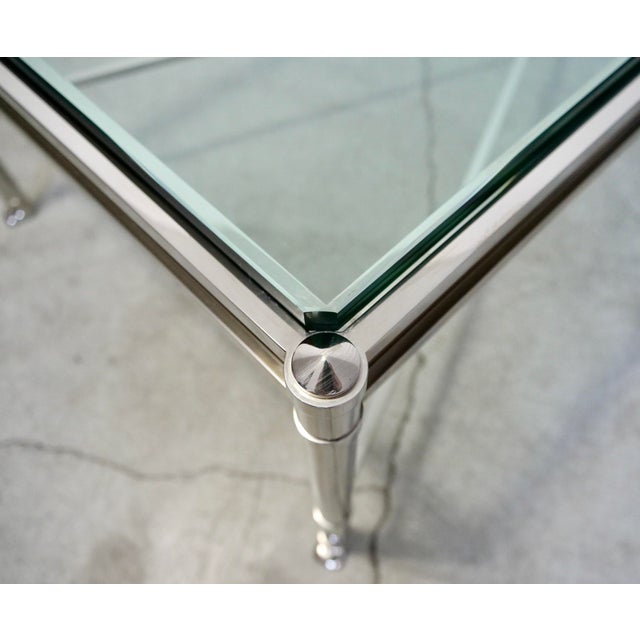Nickel and Beveled Glass Coffee Table Chairish