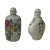 2 X Chinese Porcelain Snuff Bottle With Flowers Birds Graphic For Sale - Image 4 of 5