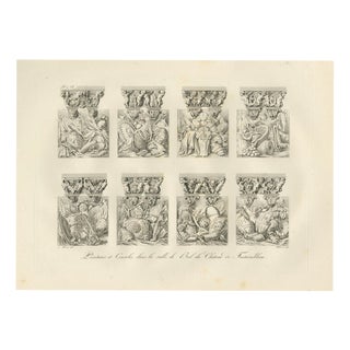 Louis-Pierre Baltard, Fontainebleau Ballroom Consoles, 1803, Engraving For Sale