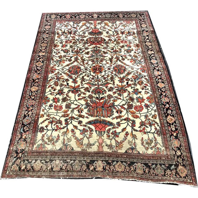 Contemporary Antique Genuine Persian Ferahan Sarouk Rug For Sale - Image 3 of 11