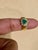 Natural Very very Fine Trillion Emerald & 0.60 Carat Diamond Ring 18 Kt Yellow Gold Size 5.2 The 18K Yellow Gold ring,...
