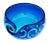 2010s Boho Chic Handcrafted Deep Water Blue Ceramic Yarn Bowl For Sale - Image 5 of 5