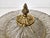 Gold Mid-Century Modern Ornate Textured Glass Flush Mount, 1960s For Sale - Image 8 of 18