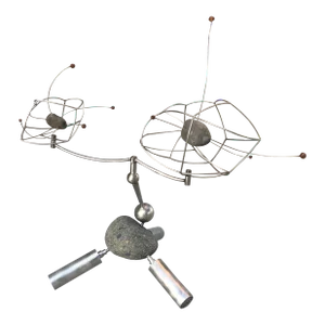 Moto Otake Rock and Steel Armillary Sphere