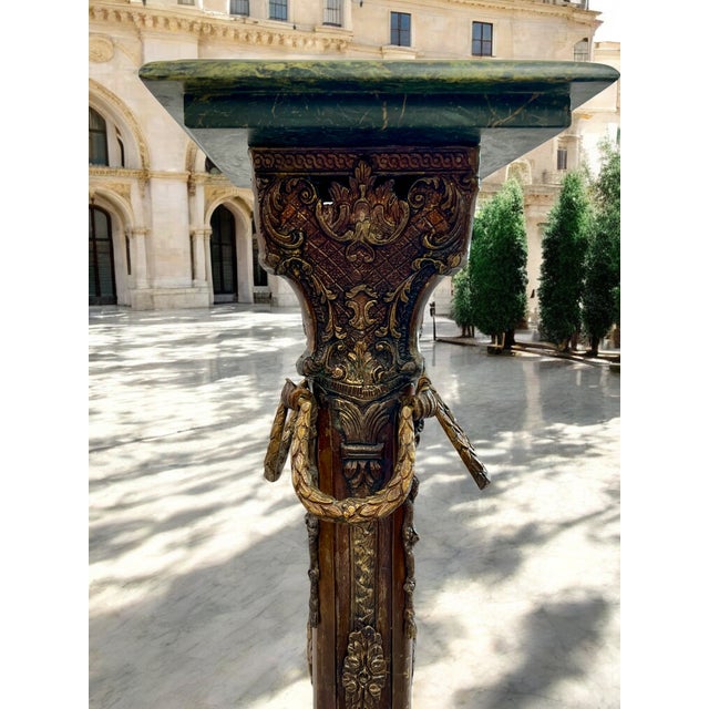 Metal Italian Renaissance Revival Bronze Pedestal For Sale - Image 7 of 12