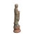 This is a Chinese decorative wooden standing praying Lohon monk statue. It is finished in a vintage rustic look....