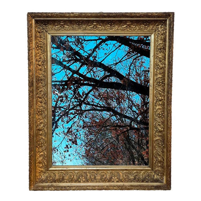 Antique Italian Gilt Wood Mirror with Carved Frame, Late 19th Century For Sale - Image 15 of 15