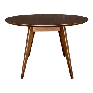 Jens Risom Circular Dining Table Refinished For Sale