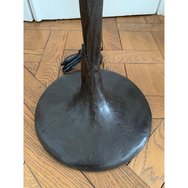 Metal Bronze Artichoke Floor Lamp in the style of Diego Giacometti, France, 1980s For Sale - Image 7 of 10