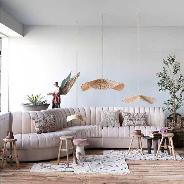 New special order item. Not vintage. The soft velvet upholstery of the Estelle Modular Sofa instantly adds a luxe quality....