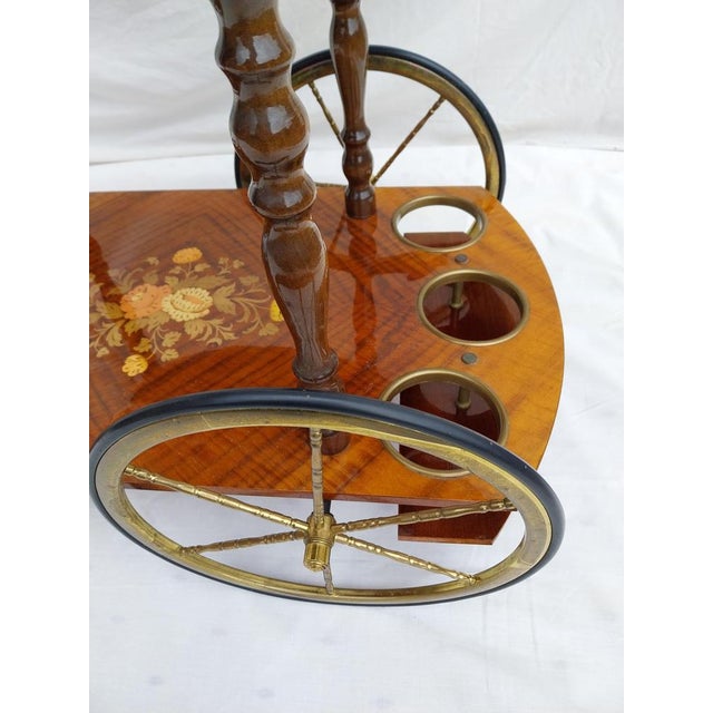 Metal Hollywood Regency Foldable Trolley, 1960s For Sale - Image 7 of 13