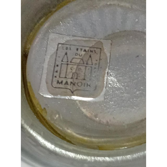 Vintage French Glass and Pewter Teapot by Les Étains Du Manoir, Paris, 1950s For Sale - Image 3 of 4