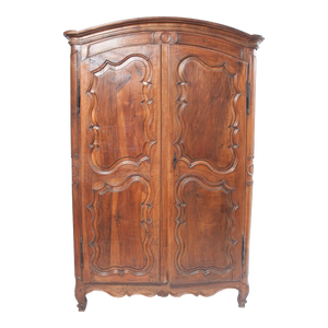 Late 20th Century French Armoire With Carving