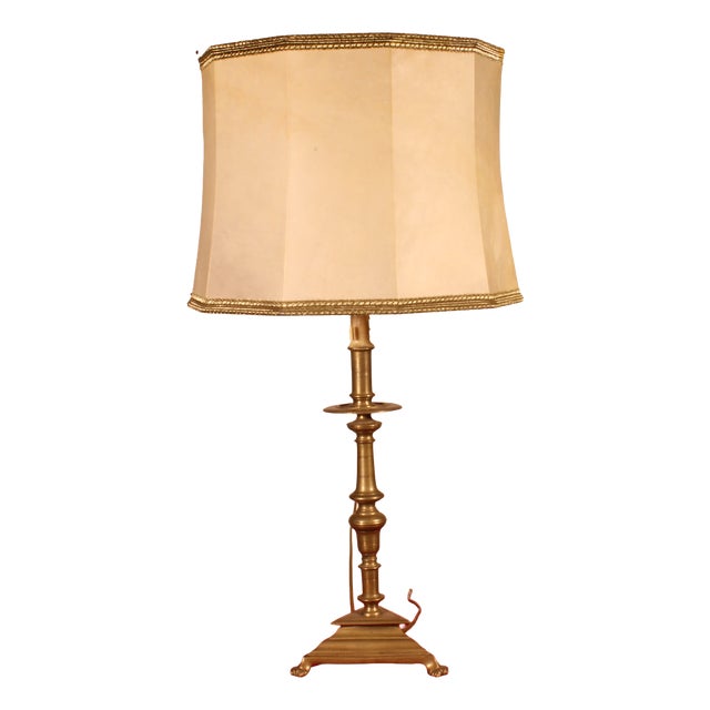 Antique Bronze Table Lamp, 1600s For Sale