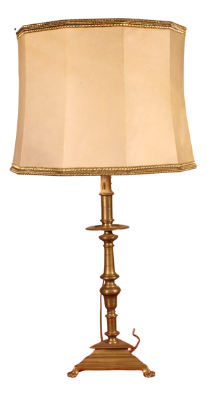 Antique Bronze Table Lamp, 1600s