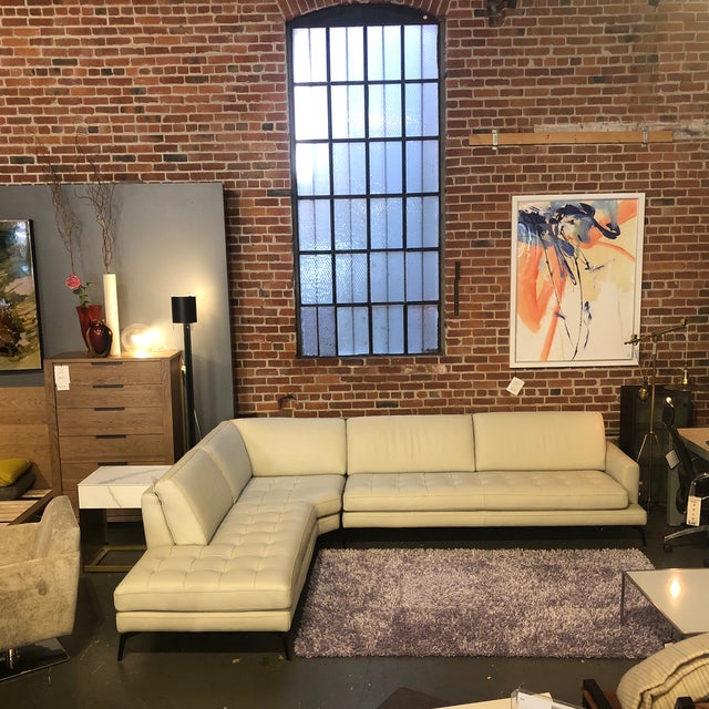 Contemporary Italian Leather Sectional Chairish