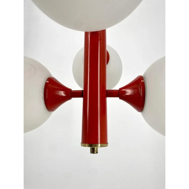 Space Age Hanging Lamp with Opal Glass Balls from Kaiser Leuchten, 1970s For Sale - Image 10 of 12