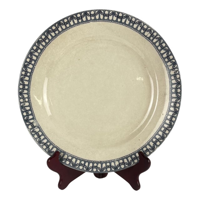 Round Ironstone Dish from Salins, 1890s For Sale