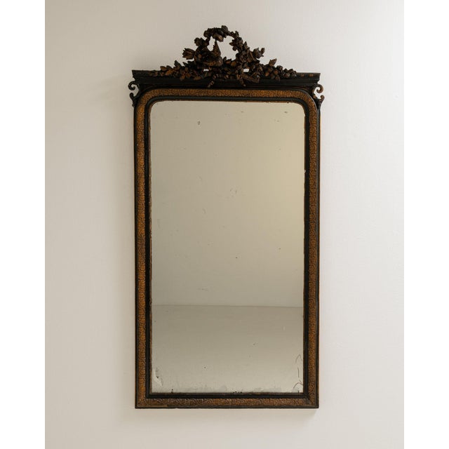 19th Century France Napoleon III Bronze Wood Mirror For Sale - Image 9 of 9