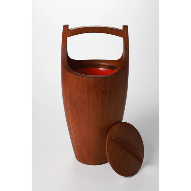 Jens Quistgaard 1960s Dansk Teak Ice Bucket by Jens Quistgaard | Mid-Century Modern Scandinavian Design For Sale - Image 4 of 11