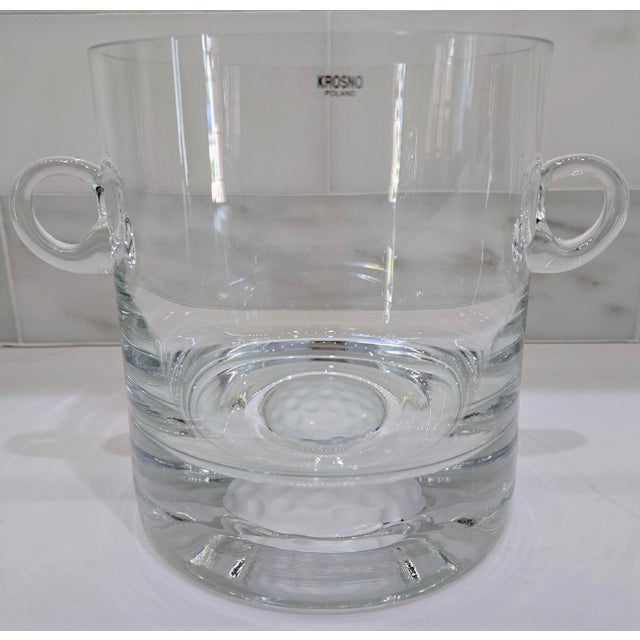 Perfect gift for the golf lover and a sleek addition to any bar cart, this clear glass ice bucket by Krosno of Poland...