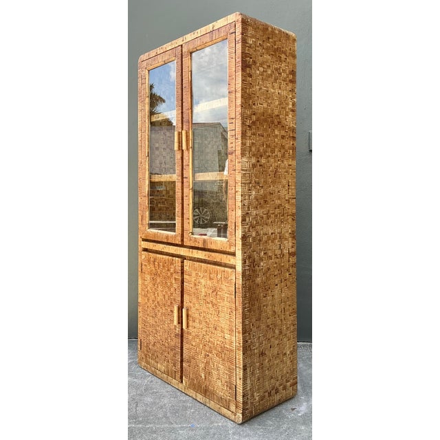 Vintage Woven Rattan Cabinet For Sale - Image 12 of 12