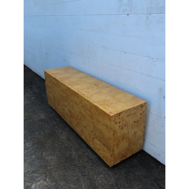 Mid Century Modern Hollywood Regency Burlwood Dresser 6383 For Sale - Image 15 of 18