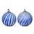 Vintage Blue Swirled Hand Blown Pendants - a Pair For Sale