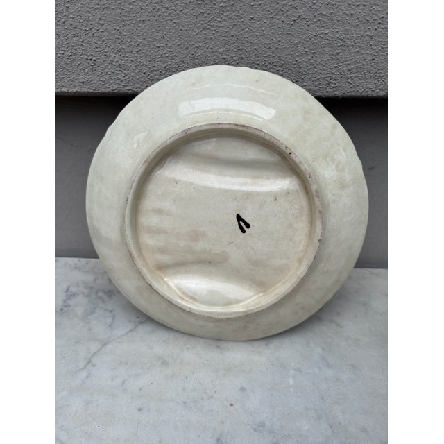 Farmhouse 19th Century Onnaing French Majolica Asparagus Plate For Sale - Image 3 of 6