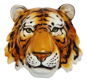 Wall Mask Tiger in Ceramic from Ceramiche Boxer