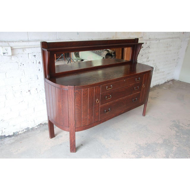 Antique Mission Oak Sideboard By Grand Rapids Chair Co Circa