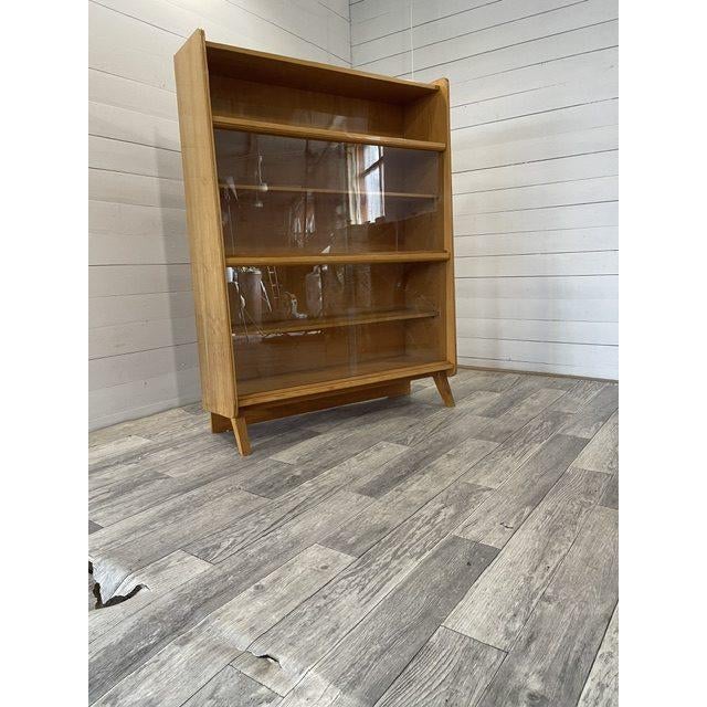 Glass Vintage Bookcase by Novy Domov in Spisska Novy Ves, 1970 For Sale - Image 7 of 7