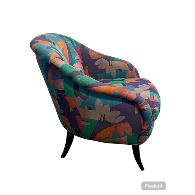 Pop Art 1980s Thayer Coggin Pair of Club Chairs For Sale - Image 3 of 6