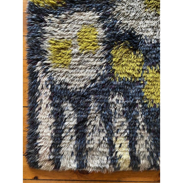 1960s Mid-Century Modern Wool Rya Rug, 1960s For Sale - Image 5 of 18