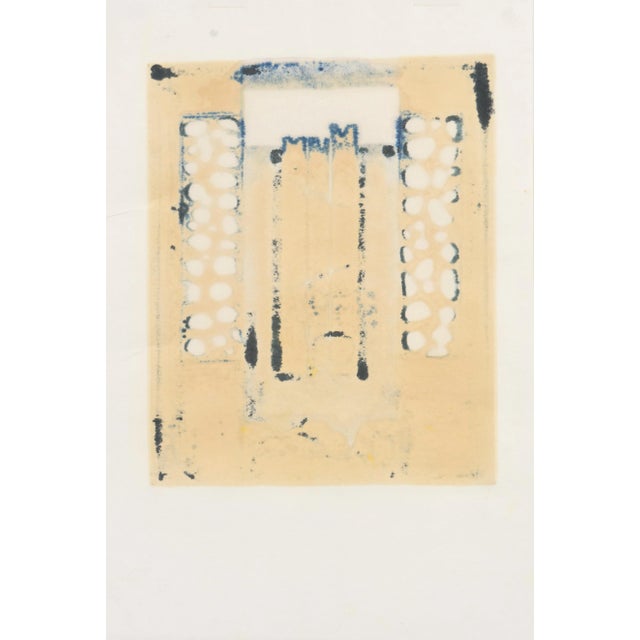 'Abstract in Turquoise and Copper' by Hiroyuki Tajima, 1979, Sosaku-Hanga, National Museum of Art, Osaka, Tokyo, Los Angeles County Museum of Art For Sale - Image 10 of 11