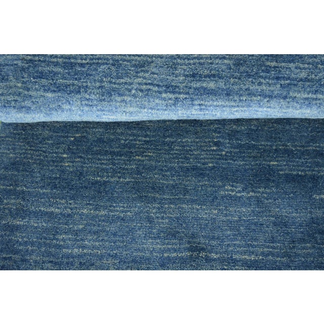 Blue Hand-Knotted Gabbeh Loribaft Rug For Sale - Image 8 of 10