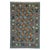 A blue wool area rug with a Bokhara-inspired tribal design. Rows of colorful octagonal gul motifs fill the blue field,...