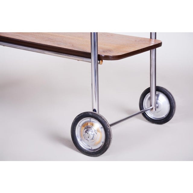 Wood Bauhaus Trolley by Jindrich Halabala for Up Zavody, 1930s For Sale - Image 7 of 16