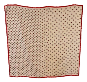 1990s Louis Vuitton Foulard En Soie Monogram Rouge Et Blanc