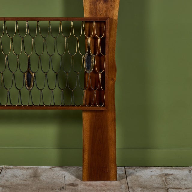 Black Phillip Lloyd Powell and Paul Evans Queen Headboard For Sale - Image 8 of 12